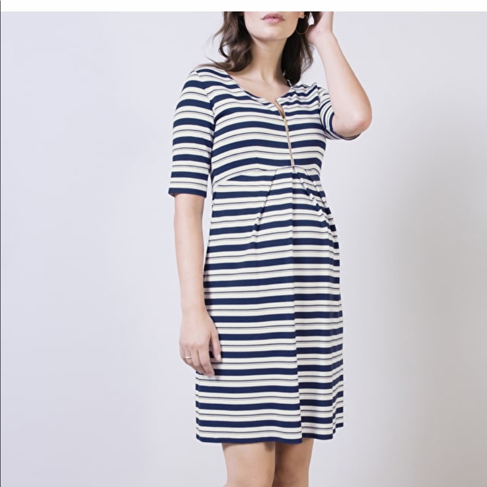 Isabel Oliver striped maternity dress